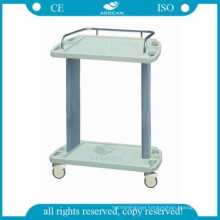 AG-LPT001A Luxury plastic ABS medical emergency treatment trolley with drawer